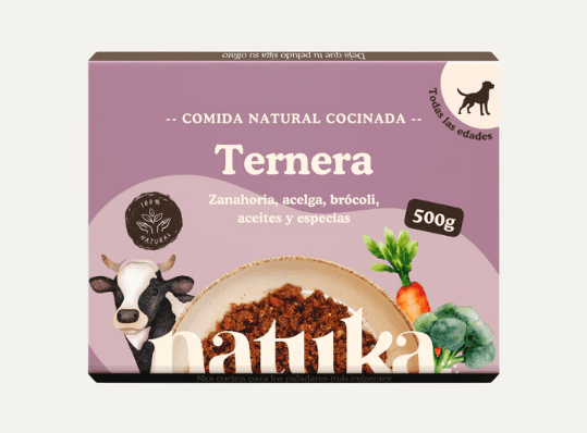 ENRASTADOG Comida cocinada para perros NATUKA DIETA COCINADA ternera