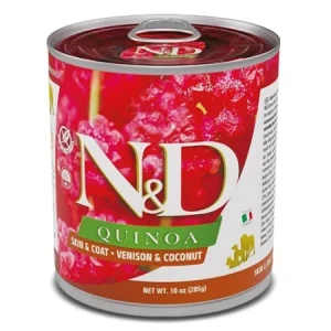 ENRASTADOG Comida para perros FARMINA ND DOG QUINOA SKIN COAT VENADO 285GR