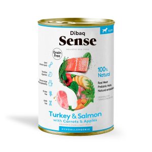 Enrastadog DIBAQ SENSE Grain Free Salmón y pavo cachorros 380 gr