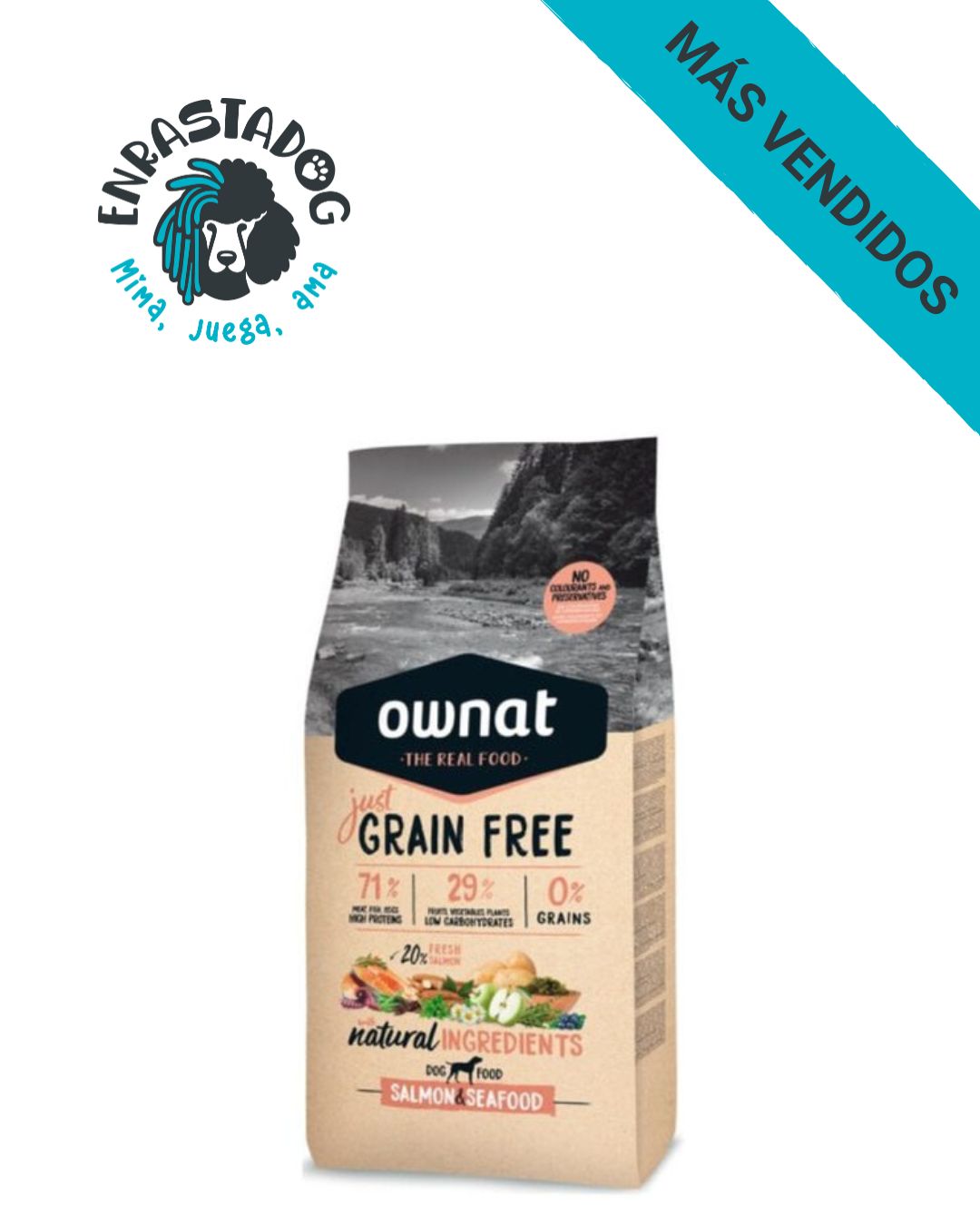 OWNAT ENRASTADOG JUST GRAIN FREE SALMON