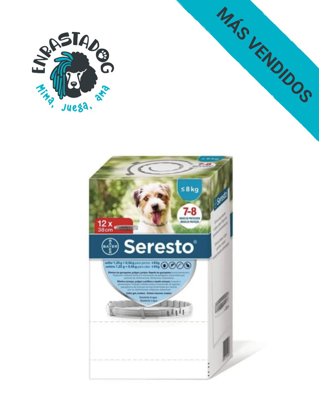 SERESTO Collar antiparasitario para perros de menos de 8 kg ENRASTADOG