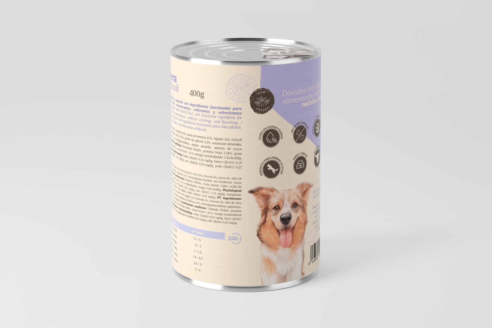 enrastadog NATUKA LATA TERNERA 400Gg